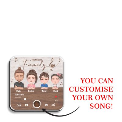 Personalized Family Cartoon Musical Fridge Magnet